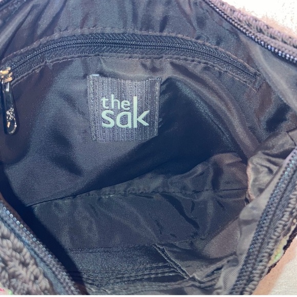 The Sak | Women’s Multi Colored Striped Crochet Knit Hobo Shoulder Handbag Bags - Picture 4 of 6